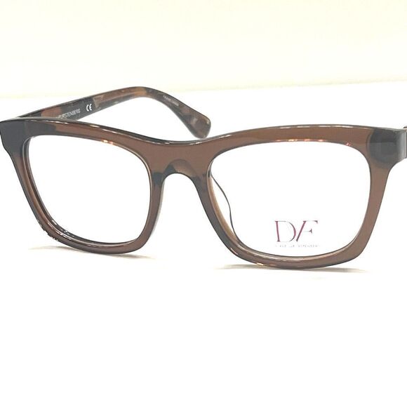 NEW Diane von Furstenberg DVF5083 210 Transparent Brown Eyeglass Frame 52-19-135 - Picture 1 of 7